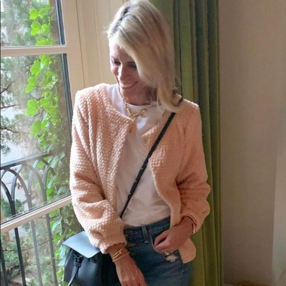 Dudley Stephens Sweaters - Dudley Stephens Bijou Bubble Cardigan Natural Blush
